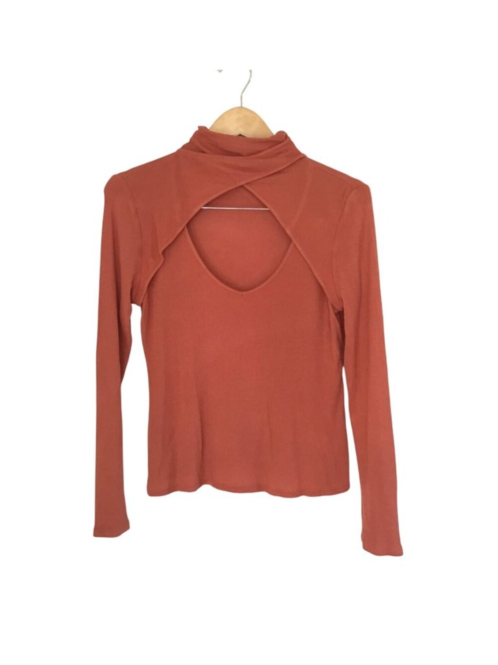 Venus Womens Ribbed Knit Long Sleeve Turtleneck Top - M